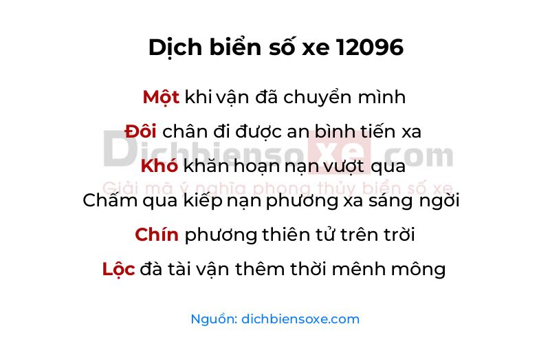 Dịch thơ biển số 12096