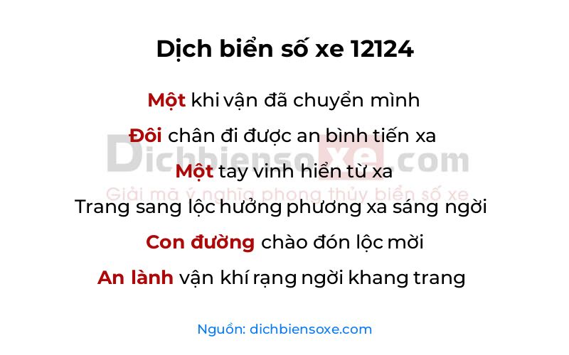 Dịch thơ biển số 12124