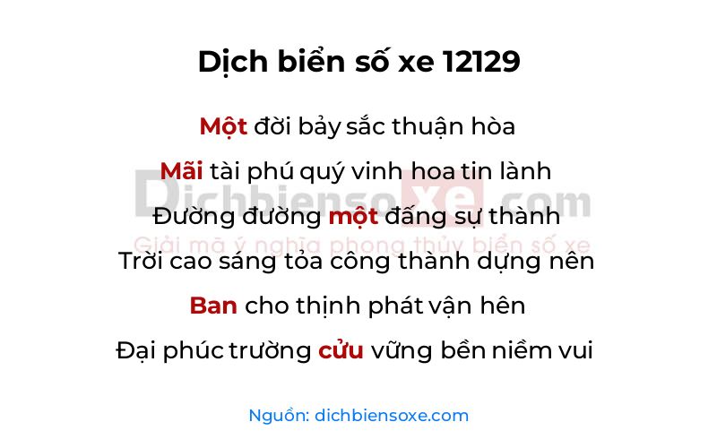 Dịch thơ biển số 12129