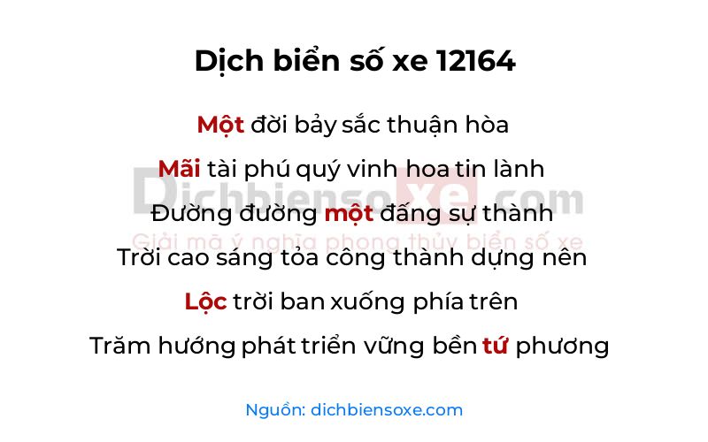 Dịch thơ biển số 12164