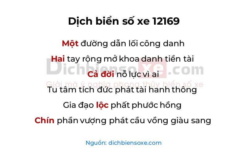 Dịch thơ biển số 12169