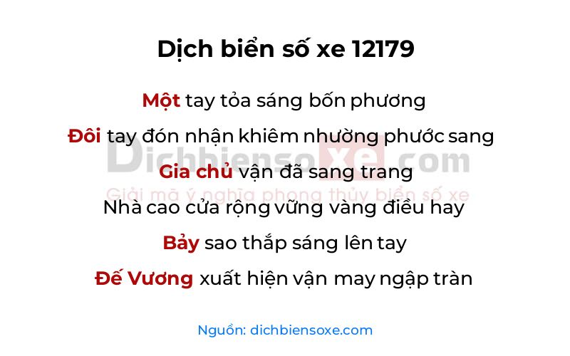 Dịch thơ biển số 12179