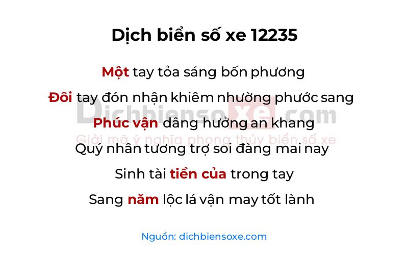 Dịch thơ biển số 12235