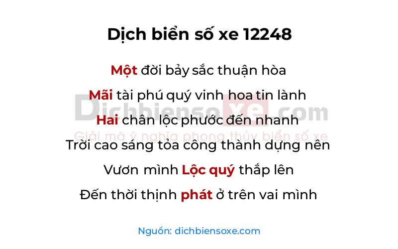 Dịch thơ biển số 12248