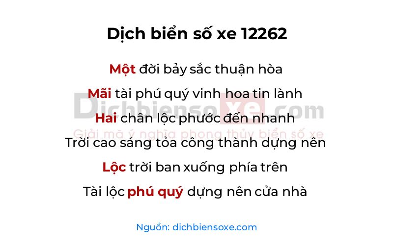 Dịch thơ biển số 12262
