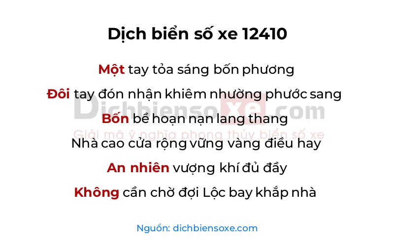 Dịch thơ biển số 12410