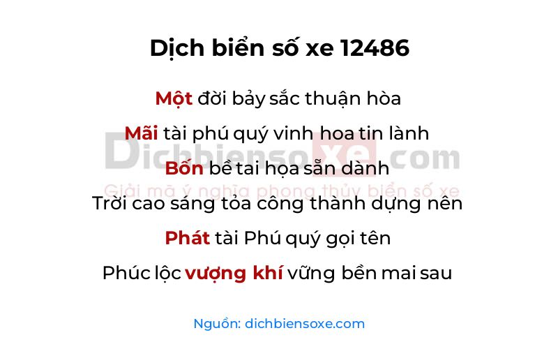 Dịch thơ biển số 12486