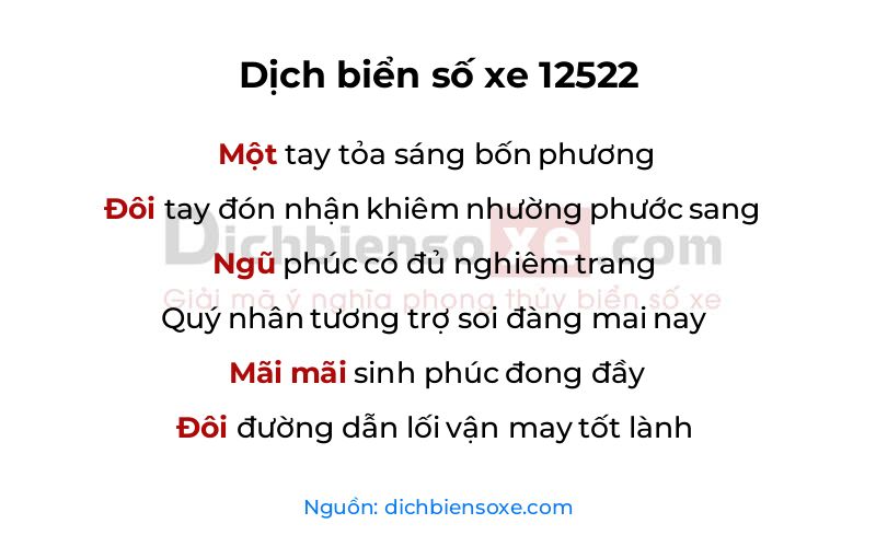 Dịch thơ biển số 12522
