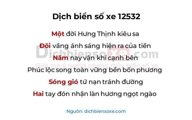 Dịch thơ biển số 12532