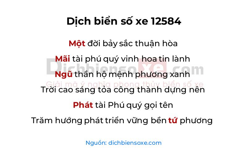 Dịch thơ biển số 12584