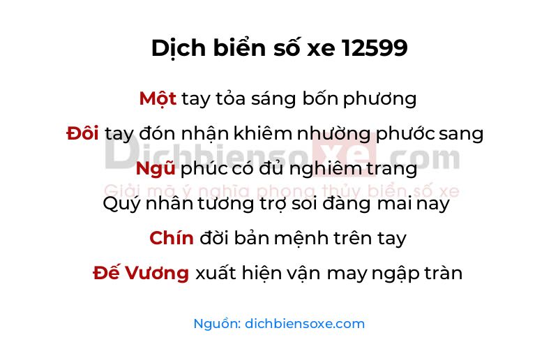 Dịch thơ biển số 12599