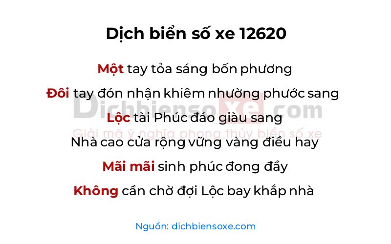 Dịch thơ biển số 12620