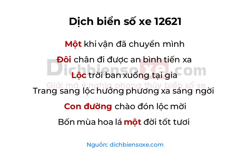 Dịch thơ biển số 12621