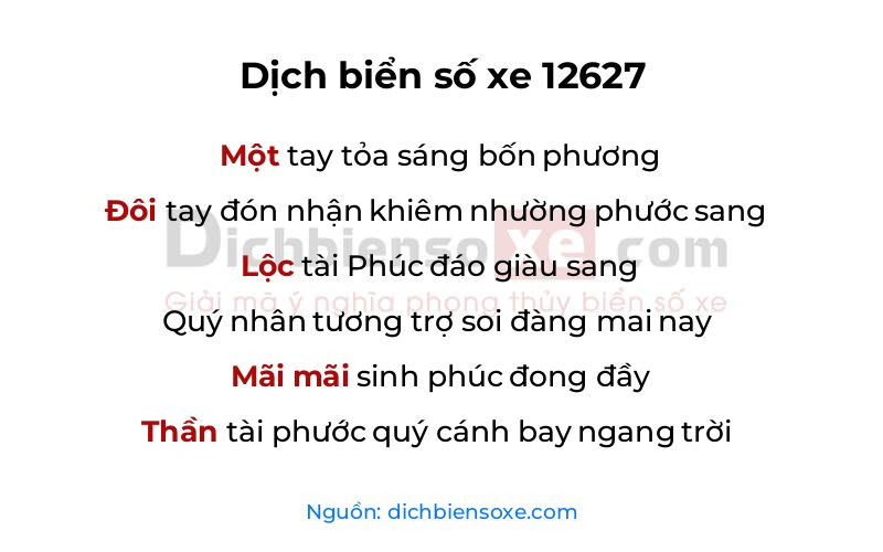 Dịch thơ biển số 12627
