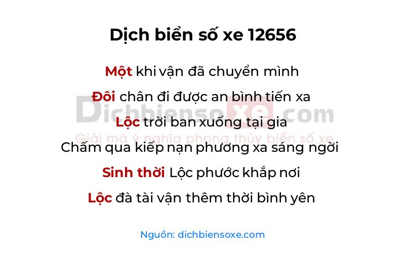 Dịch thơ biển số 12656