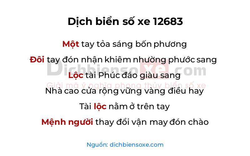 Dịch thơ biển số 12683