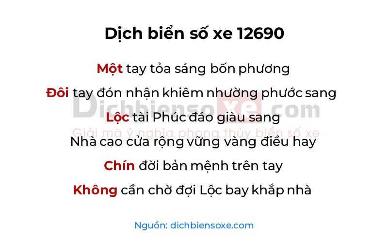 Dịch thơ biển số 12690