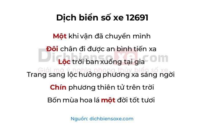 Dịch thơ biển số 12691