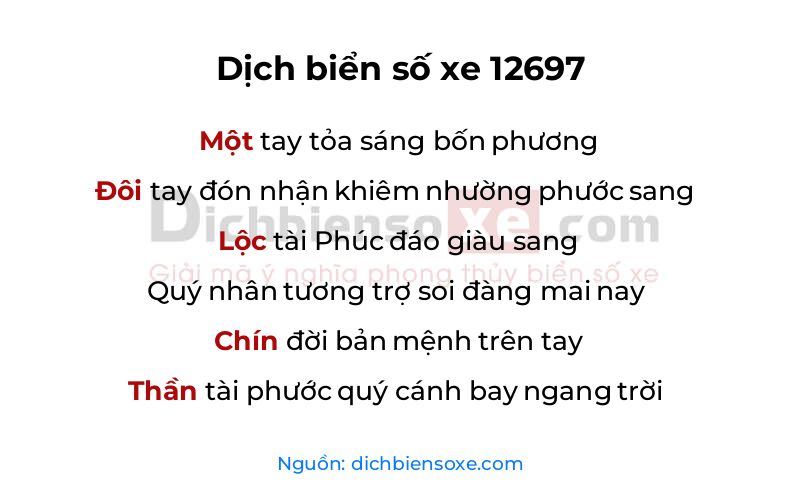Dịch thơ biển số 12697