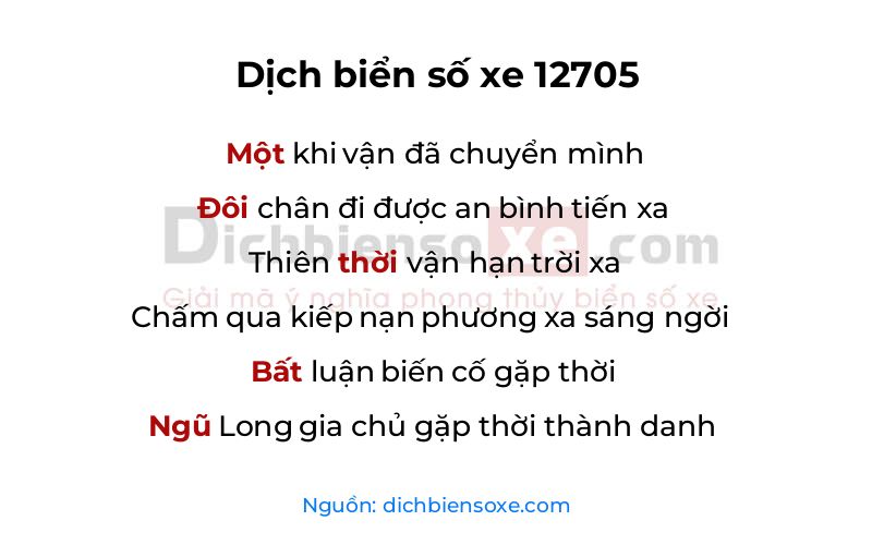 Dịch thơ biển số 12705