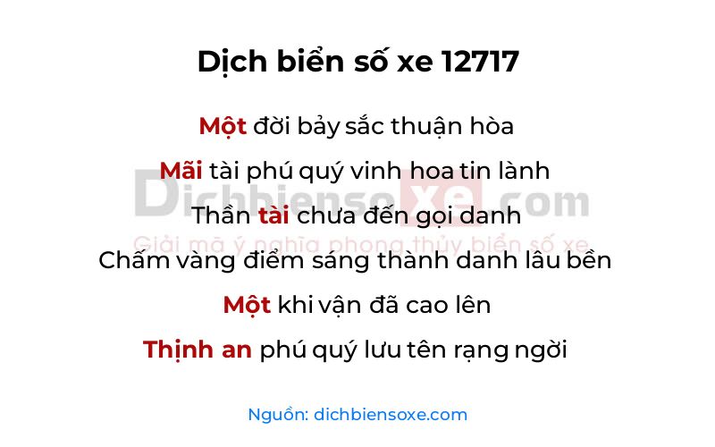 Dịch thơ biển số 12717
