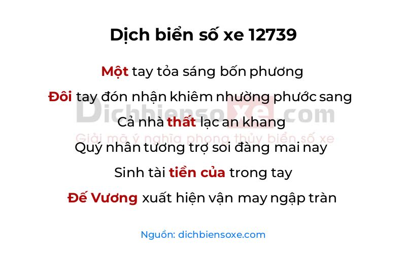 Dịch thơ biển số 12739