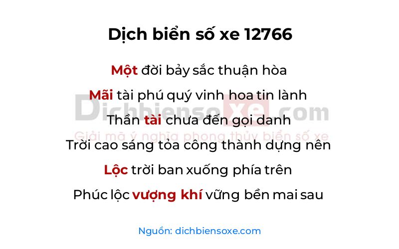 Dịch thơ biển số 12766