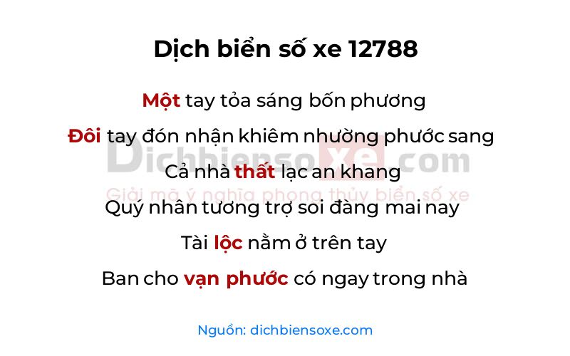 Dịch thơ biển số 12788