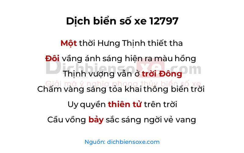Dịch thơ biển số 12797