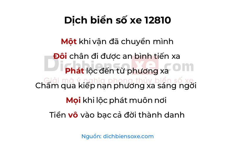 Dịch thơ biển số 12810