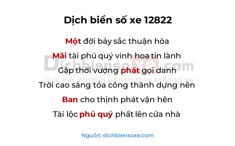 Dịch thơ biển số 12822