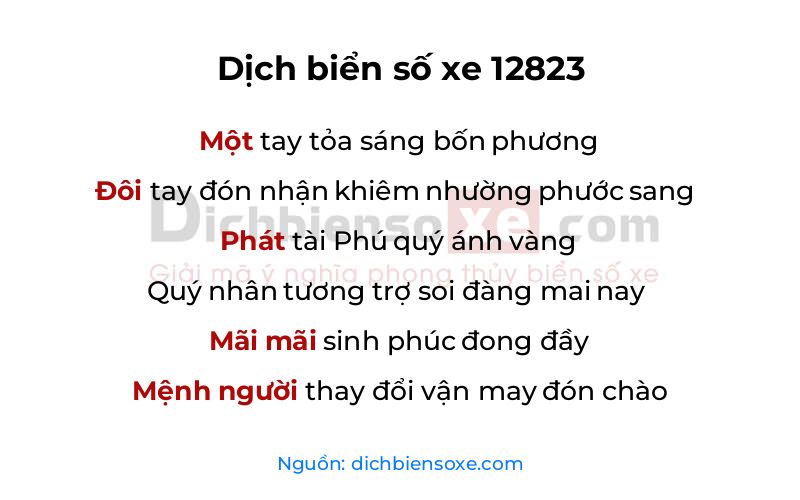 Dịch thơ biển số 12823