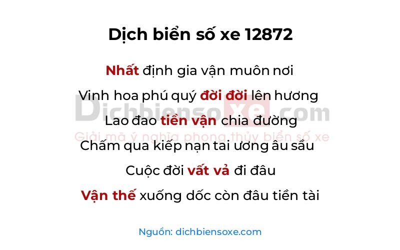 Dịch thơ biển số 12872