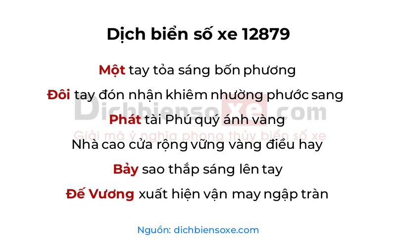 Dịch thơ biển số 12879