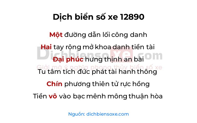 Dịch thơ biển số 12890