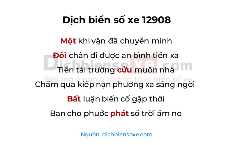 Dịch thơ biển số 12908