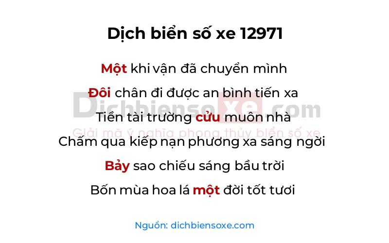 Dịch thơ biển số 12971