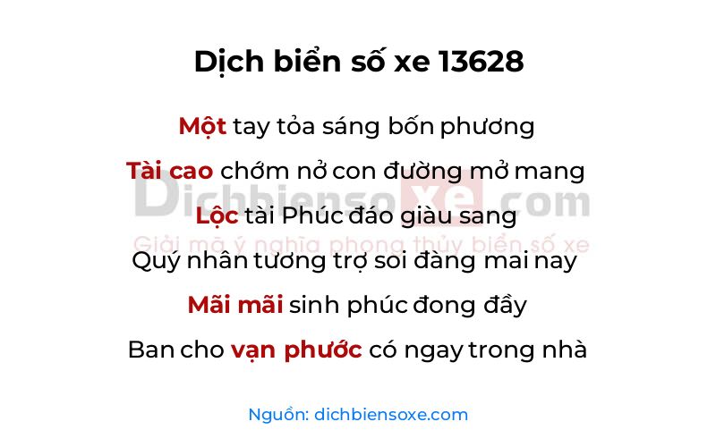 Dịch thơ biển số 13628