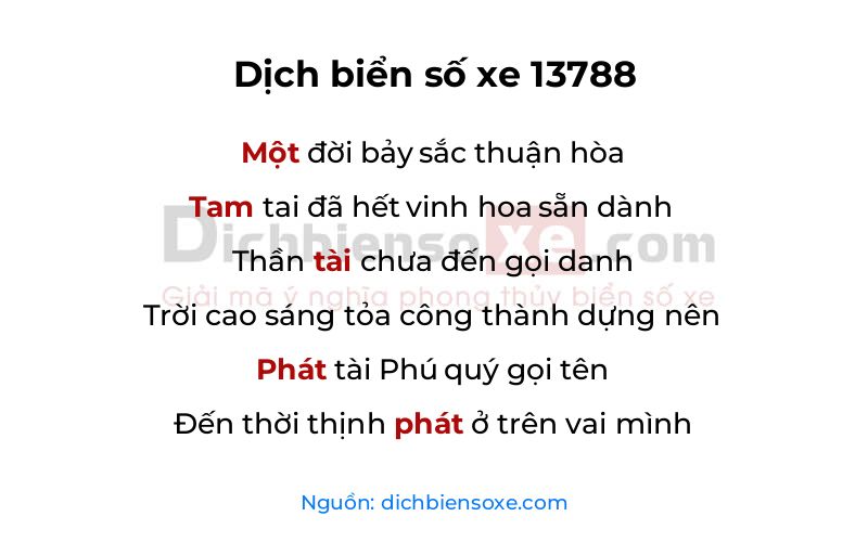 Dịch thơ biển số 13788
