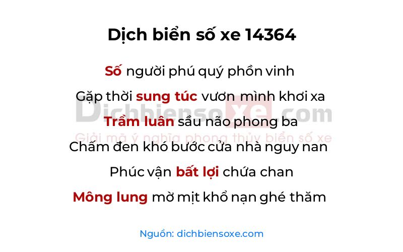 Dịch thơ biển số 14364