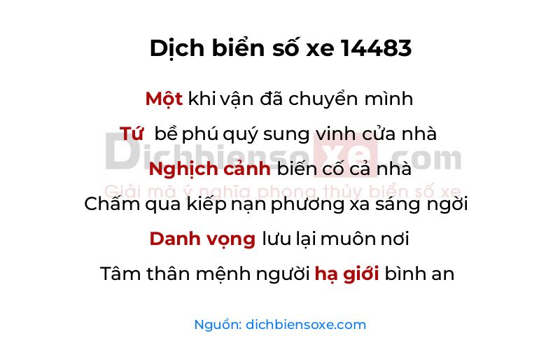 Dịch thơ biển số 14483