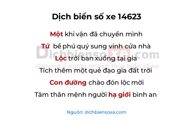 Dịch thơ biển số 14623