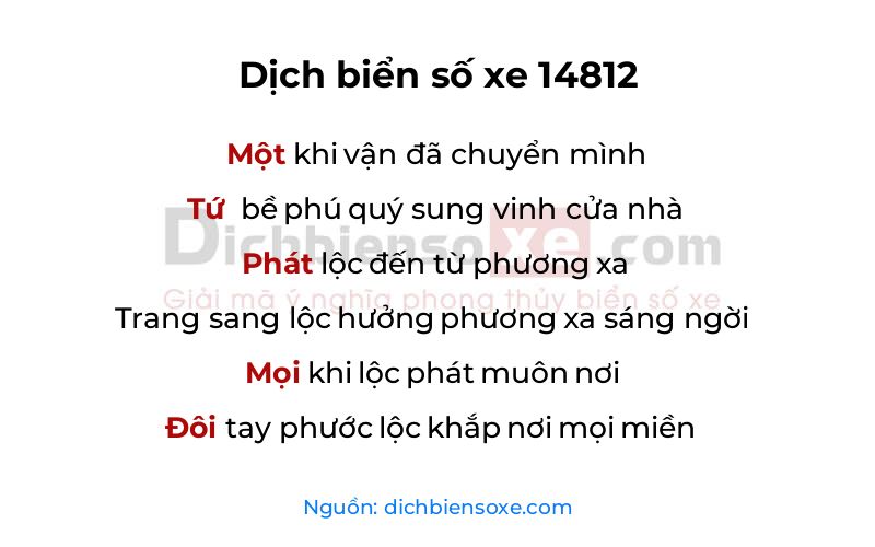 Dịch thơ biển số 14812