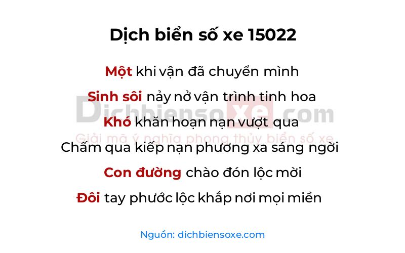 Dịch thơ biển số 15022