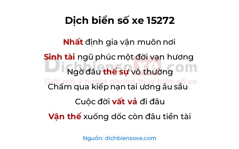 Dịch thơ biển số 15272