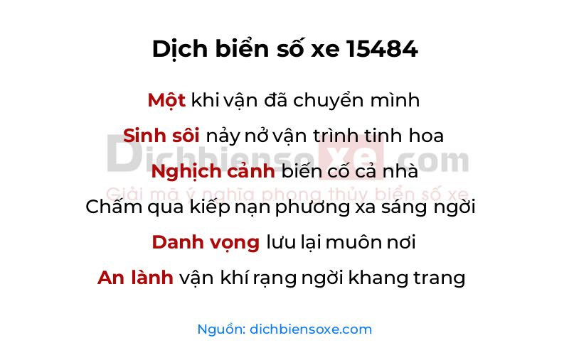 Dịch thơ biển số 15484