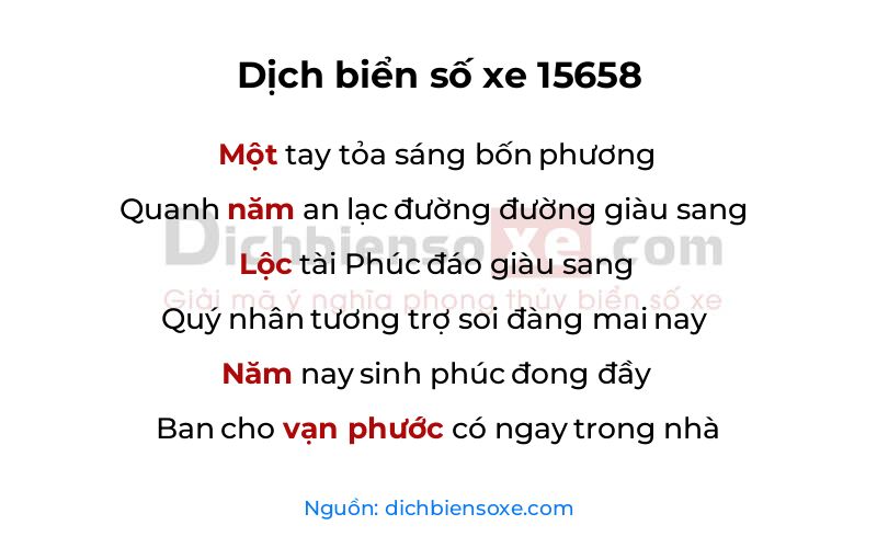 Dịch thơ biển số 15658