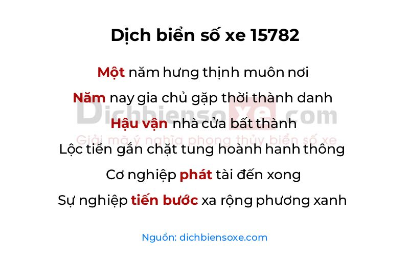 Dịch thơ biển số 15782