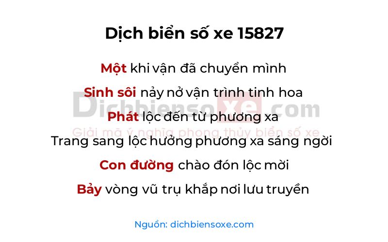 Dịch thơ biển số 15827