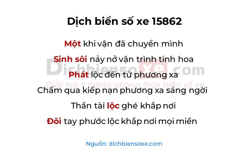 Dịch thơ biển số 15862